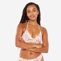 Góra kostiumu kąpielowego surfingowego damska Roxy Daisy. Brązowe bikini damskie Roxy, bez wzorów. Za 159.99 zł.