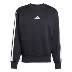 Bluza adidas Essentials Three Stripes. Czarne bluzy sportowe męskie Adidas, bez wzorów, z materiału, sportowe, bez kołnierzyka, bez ramiączek. Za 219.25 zł.
