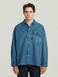 G-Star Kurtka koszulowa w kolorze niebieskim rozmiar: XXL. Niebieskie kurtki męskie G-Star, xxl, bez wzorów, retro, bez kaptura. Za 240.99 zł.