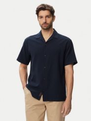 Jack & Jones Koszula Global Waffle Resort 12295551 Granatowy Relaxed Fit. Niebieskie koszule męskie Jack & Jones, m, bez wzorów, z bawełny, bez kołnierzyka, bez ramiączek. Za 89.99 zł.