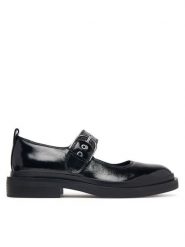Clarks Półbuty Previa Bar 26329411 Czarny. Czarne półbuty damskie Clarks, bez wzorów, ze skóry, bez obcasa, na płaskiej podeszwie. Za 389.99 zł.
