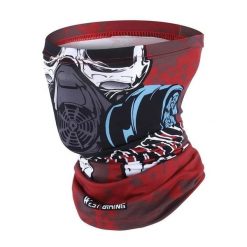 Letnia Magiczna Chusta Przeciw UV Szalik Jedwabny Czerwony Demon. Czerwone szaliki męskie WEST BIKING, na lato, bez wzorów, z elastanu. Za 64.24 zł.