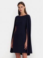 Lauren Ralph Lauren Sukienka koktajlowa 253855210007 Granatowy Relaxed Fit. Niebieskie sukienki damskie Lauren Ralph Lauren, bez wzorów, z syntetyku, wizytowe, bez kołnierzyka, bez ramiączek. Za 819.99 zł.