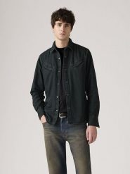 Levi's Koszula dżinsowa w kolorze czarnym rozmiar: XL. Czarne koszule męskie Levi's, s, bez wzorów, z bawełny, bez kołnierzyka, bez ramiączek. Za 152.98 zł.