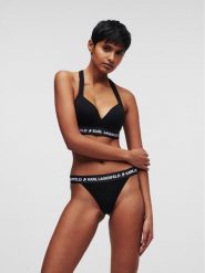 KARL LAGERFELD Figi brazylijskie Logo 225W2127 Czarny. Czarne figi damskie Karl Lagerfeld, xs, bez wzorów, z lyocellu. Za 99.99 zł.