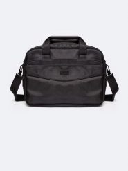 Torba na laptopa unisex czarna KK574049 906. Czarne torby na laptopa damskie Big Star, bez wzorów, z materiału. W wyprzedaży za 179.99 zł.