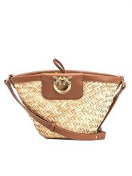 Pinko Shopper bag w kolorze jasnobrązowo-beżowym - 46 x 27 x 21 cm rozmiar: onesize. Brązowe shopper bag damskie Pinko, bez wzorów, z materiału, przez ramię, bez dodatków. Za 592.99 zł.