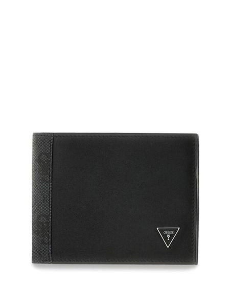 Guess Portfel SMBOMA LEA20 Czarny. Czarne portfele męskie Guess, z aplikacjami, ze skóry. Za 324.99 zł.
