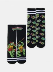 Skarpetki 2 pack Teenage Mutant Ninja Turtles - wielobarwny. Skarpetki męskie Sinsay, bez wzorów. Za 15.99 zł.