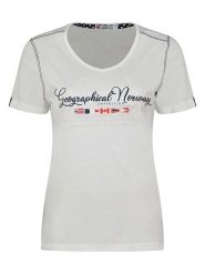 Geographical Norway Koszulka "Jeanne" w kolorze białym rozmiar: XXL. Białe t-shirty damskie Geographical Norway, xxl, bez wzorów, z bawełny, bez kołnierzyka. Za 41.69 zł.