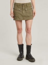 G-Star Spódnica w kolorze khaki rozmiar: W28. Brązowe spódniczki damskie G-Star, bez wzorów, z bawełny, retro, mini, proste. Za 230.53 zł.