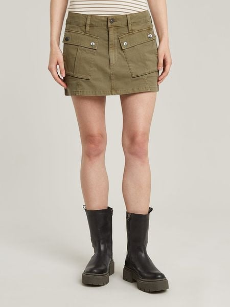 G-Star Spódnica w kolorze khaki rozmiar: W28. Brązowe spódniczki damskie G-Star, bez wzorów, z bawełny, retro, mini, proste. Za 194.15 zł.