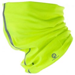 Multifunkcjonalny i bezszwowy komin sportowy Rogelli SCARF. Żółte szaliki i kominy damskie Rogelli, bez wzorów. W wyprzedaży za 25.00 zł.