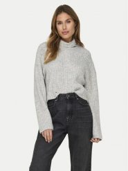 ONLY Golf Melanie 15321177 Szary Regular Fit. Szare golfy damskie Only, m, bez wzorów, z syntetyku, bez ramiączek. Za 119.99 zł.