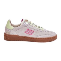 Zamszowe Buty Sportowe Sneakersy Damskie D.Franklin DFSH387005 Zgaszona Biel białe. Białe buty sportowe na co dzień damskie bez wzorów, z gumy. Za 418.45 zł.