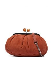 Weekend Max Mara Torebka 2615511014650 Brązowy. Brązowe torebki wieczorowe Weekend Max Mara, bez wzorów, ze skóry, wizytowe, bez kołnierzyka, bez ramiączek. Za 1,169.00 zł.