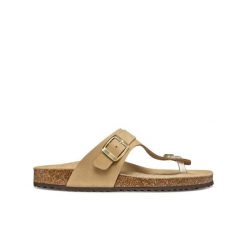 Klapki damskie Geox Brionia. Brązowe klapki damskie Converse, bez wzorów, z materiału, bez obcasa. Za 339.65 zł.