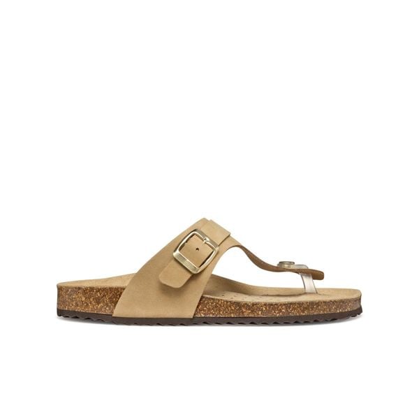 Klapki damskie Geox Brionia. Brązowe klapki damskie Converse, bez wzorów, z materiału, bez obcasa. Za 339.65 zł.