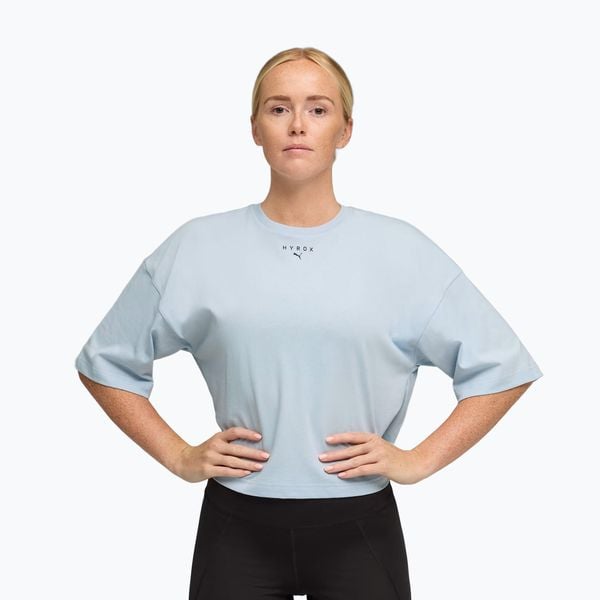 Damska skrócona koszulka oversize PUMA × HYROX Lifestyle PUMA. Szare bluzki sportowe damskie Puma, m, bez wzorów, z bawełny, bez ramiączek. Za 179.00 zł.