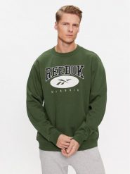 Reebok Bluza Archive Essentials IM1530 Zielony Regular Fit. Zielone bluzy bez kaptura męskie Reebok, m, z bawełny. Za 179.99 zł.