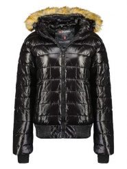 Geographical Norway Kurtka zimowa "Bassima" w kolorze czarnym rozmiar: XXL. Czarne kurtki damskie Geographical Norway, na zimę, xxl, bez wzorów, z puchu, bez kaptura. Za 144.92 zł.