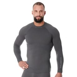 Bluza męska termoaktywna Brubeck EXTREME THERMO. Szare bluzy bez kaptura męskie Brubeck, m, z elastanu. Za 197.99 zł.