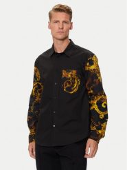 Versace Jeans Couture Koszula 76GAL2R2 Czarny Regular Fit. Czarne koszule męskie Versace Jeans Couture, m, bez wzorów, z bawełny, bez kołnierzyka, bez ramiączek. Za 1,069.00 zł.