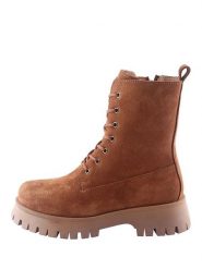 D.Moro Skórzane trzewiki w kolorze jasnobrązowym rozmiar: 37. Brązowe botki damskie D.Moro, z materiału, bez obcasa, bez zapięcia. Za 292.45 zł.