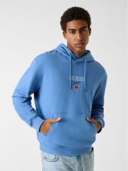 Guess Jeans Bluza 180299 Błękitny Classic Fit. Niebieskie bluzy bez kaptura męskie Guess Jeans, m, z bawełny. Za 349.00 zł.