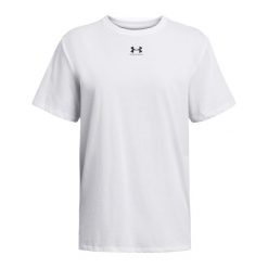 Koszulka damska Under Armour Campus Oversize. Białe bluzki damskie Under Armour, s, bez wzorów, sportowe, bez kołnierzyka, bez ramiączek. Za 90.12 zł.