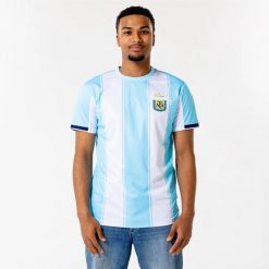 Argentinië Koszulka Domowa Męska. Niebieskie t-shirty sportowe męskie AFA, l, z bawełny, bez ramiączek, do piłki nożnej. Za 169.99 zł.