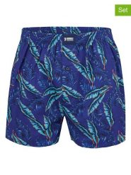 Happy Shorts Bokserki tkane (2 pary) w kolorze granatowym rozmiar: XL. Niebieskie bokserki męskie Happy Shorts, bez wzorów, z bawełny. Za 48.62 zł.