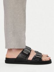 G-Star Raw Klapki EO-MOBEL-02 MI34 Czarny. Czarne klapki i japonki męskie G-Star, ze skóry. Za 124.99 zł.