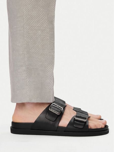 G-Star Raw Klapki EO-MOBEL-02 MI34 Czarny. Czarne klapki i japonki męskie G-Star, ze skóry. Za 124.99 zł.
