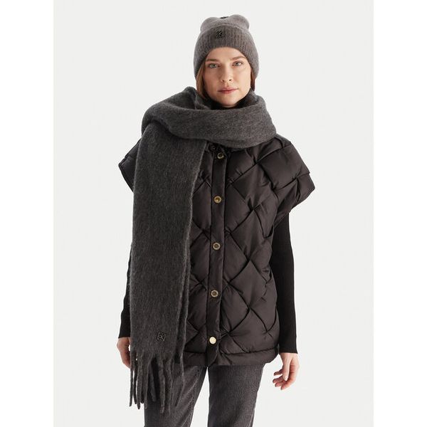 Szalik Calvin Klein. Szare szaliki i kominy damskie CALVIN KLEIN, bez wzorów. Za 429.99 zł.