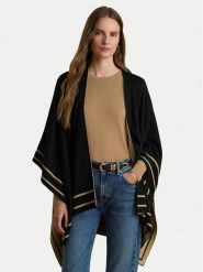 LAUREN RALPH LAUREN Ponczo 454P23616001 Czarny Relaxed Fit. Czarne kardigany damskie Lauren Ralph Lauren, bez wzorów, z syntetyku. Za 549.99 zł.