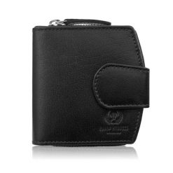 Portfel damski skórzany mały czarny RFID Paolo Peruzii AL-24-BL. Czarne portfele damskie bez wzorów, ze skóry. Za 69.00 zł.