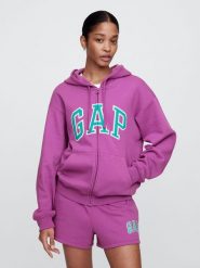 GAP Bluza w kolorze fioletowym rozmiar: XL. Różowe bluzy z kapturem damskie GAP, xl. Za 149.31 zł.