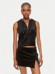 Juicy Couture Bluza Gilly JCWGL23308 Czarny Regular Fit. Czarne bluzy bez kaptura damskie Juicy Couture, m, z syntetyku. Za 219.99 zł.