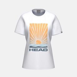 VISION Damska koszulka do sportów rakietowych. Brązowe bluzki damskie HEAD, z aplikacjami, sportowe, bez kołnierzyka, bez ramiączek. Za 190.00 zł.