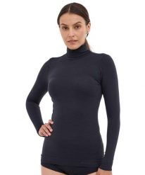 Koszulka damska golf z wełną Brubeck COMFORT MERINO. Białe golfy damskie Brubeck, s, bez wzorów, z materiału, bez kołnierzyka. Za 234.99 zł.