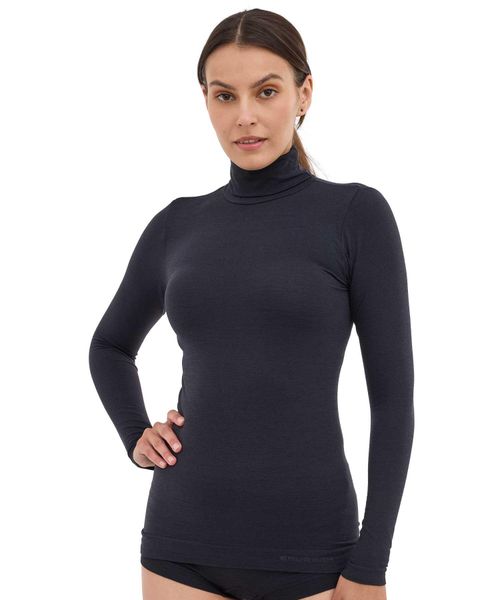 Koszulka damska golf z wełną Brubeck COMFORT MERINO. Białe golfy damskie Brubeck, s, bez wzorów, z materiału, bez ramiączek. Za 234.99 zł.