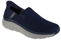 Buty sportowe Sneakersy męskie, Skechers D'Lux Walker-Orford Slip-ins. Niebieskie buty sportowe na co dzień męskie Skechers, z materiału, bez zapięcia, trekkingowe. Za 379.99 zł.