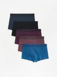 5 pack bokserek Classic - mahoniowy. Brązowe bokserki męskie Reserved, bez wzorów. Za 109.99 zł.