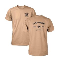 Koszulka z bawełny organicznej – krótki rękaw / dla dorosłych (wulkan). Brązowe t-shirty damskie SURF MONKEY, m, bez wzorów, z bawełny, bez kołnierzyka. Za 149.95 zł.