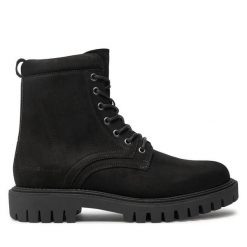 Trapery Tommy Hilfiger. Czarne buty zimowe męskie Tommy Hilfiger, bez zapięcia. Za 849.99 zł.