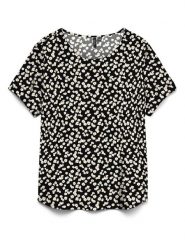 Vero Moda Bluzka w kolorze czarno-białym rozmiar: L. Białe bluzki damskie Vero Moda, l, bez wzorów, z wiskozy, bez kołnierzyka, bez ramiączek. Za 56.93 zł.