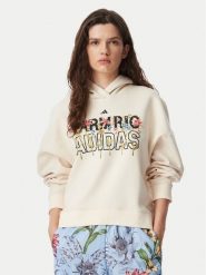 Adidas Bluza Farm Rio Hoodie KR0253 Kremowy Regular Fit. Białe bluzy bez kaptura damskie Adidas, l, z bawełny. Za 349.99 zł.