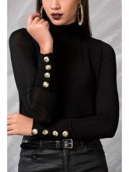 Milan Kiss Koszulka w kolorze czarnym rozmiar: L. Czarne bluzki damskie Milan Kiss, l, bez wzorów, bez kołnierzyka, bez ramiączek. Za 130.99 zł.