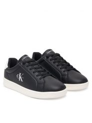 Calvin Klein Sneakersy V3X9-83284-1355X S Czarny. Czarne buty sportowe chłopięce CALVIN KLEIN, bez wzorów, ze skóry, bez zapięcia. Za 379.99 zł.